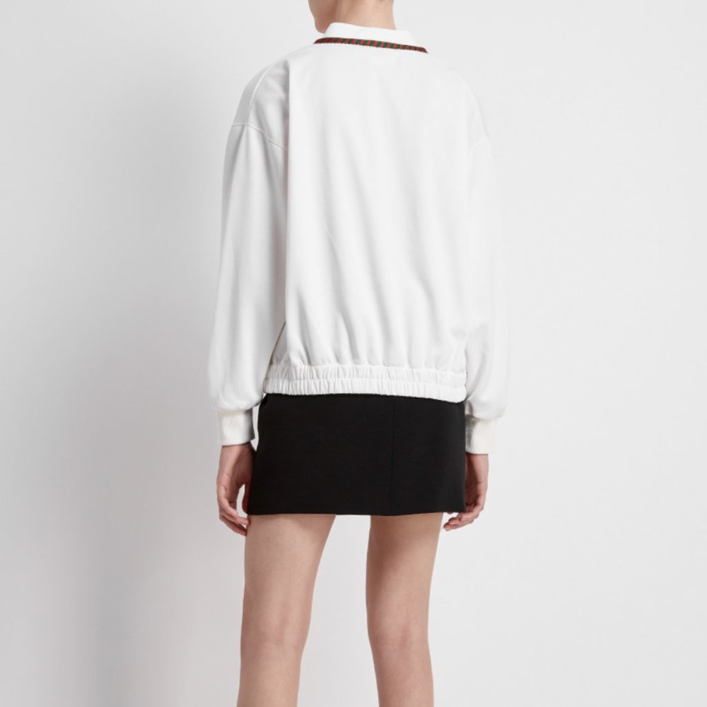 Gucci GG Technical Jersey Cardigan in White NEW W TAGS - Picture 6 of 10